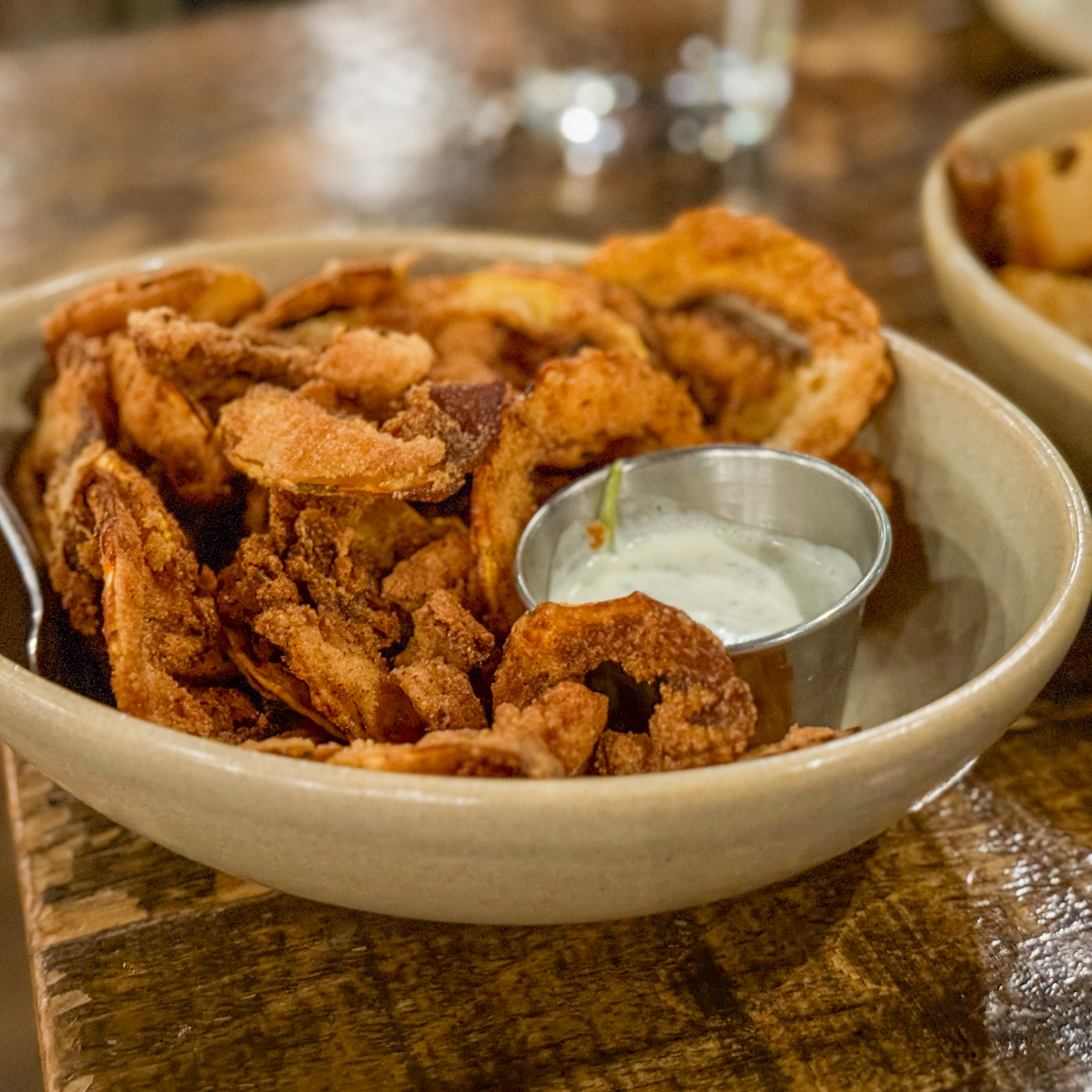 Fried delicata squash at La Brasa