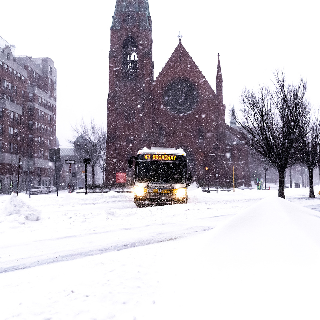 Mass transit is slowed by snowstorm and cleanup, MBTA warns