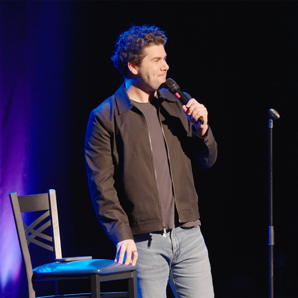 Andrew Della Volpe’s sitcom is limned before a live studio audience