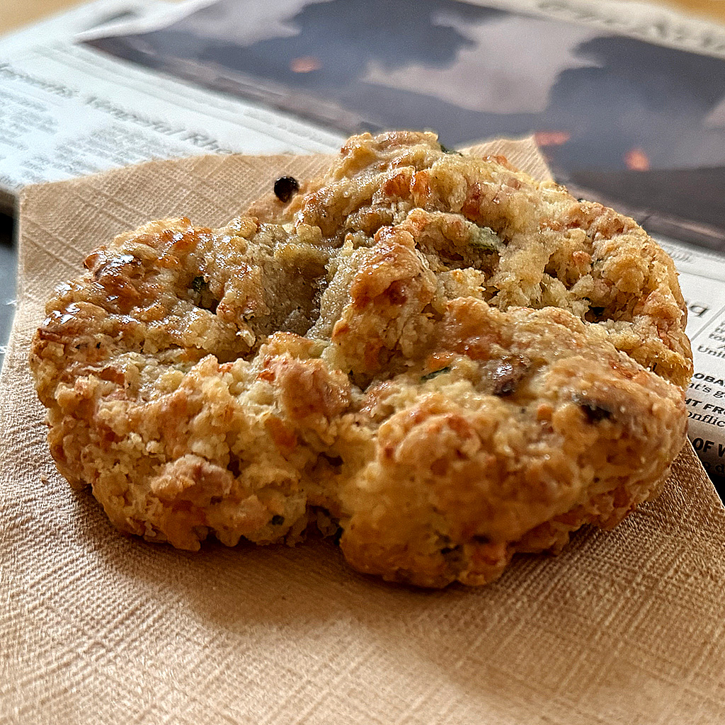 Scallion biscuit at Phinista Cafe