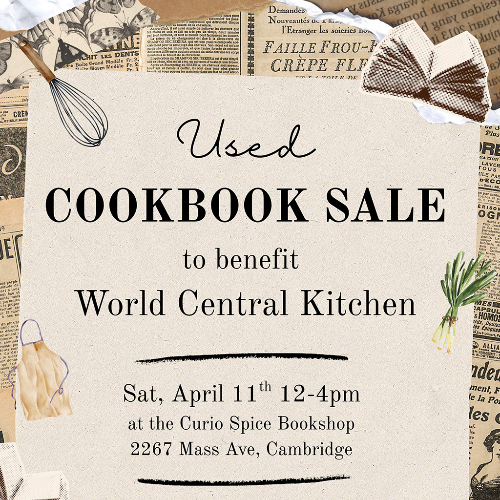 Your next cookbook can be found April 11 at a Curio-hosted benefit for World Central Kitchen