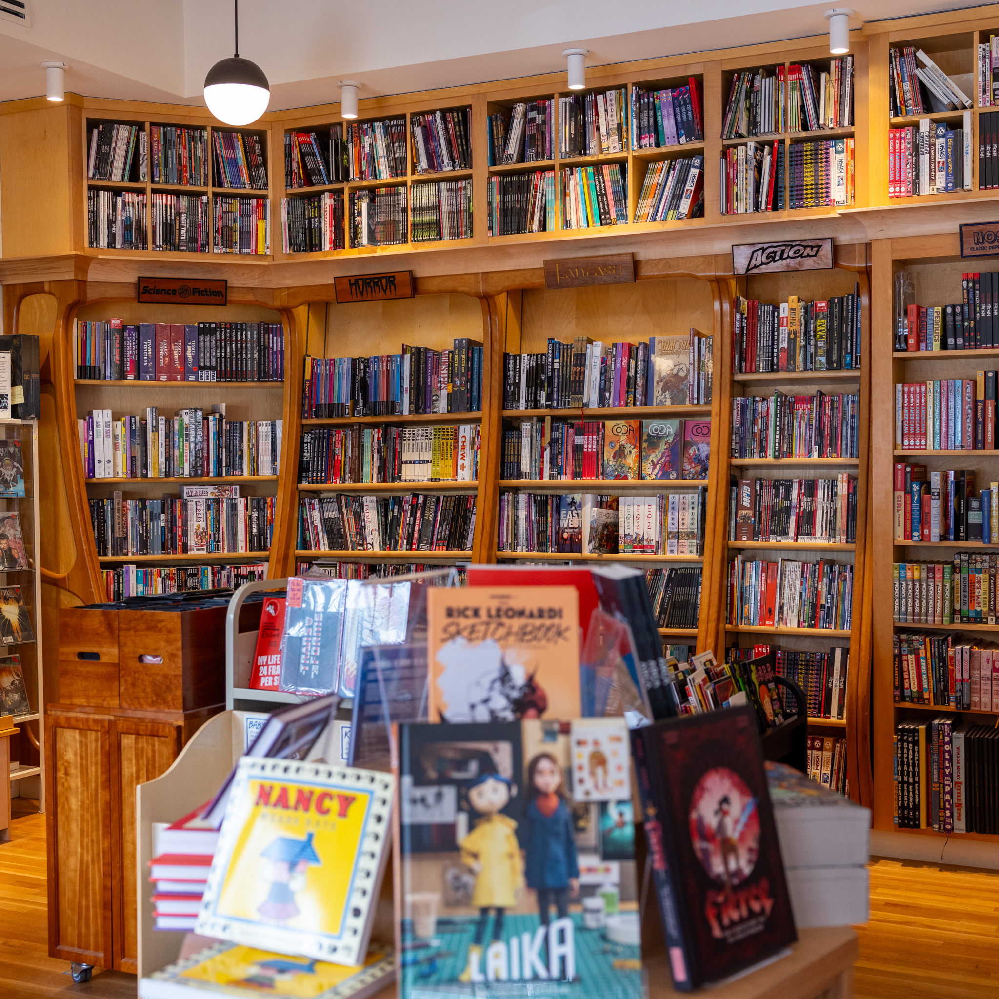 Wide array of comic selections from Hub Comics. (Photo: Carson Paradis)