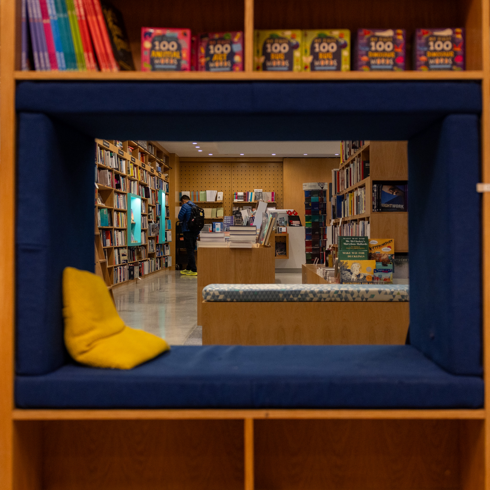 View from the childrens section at the MIT Press. (Photo: Carson Paradis)