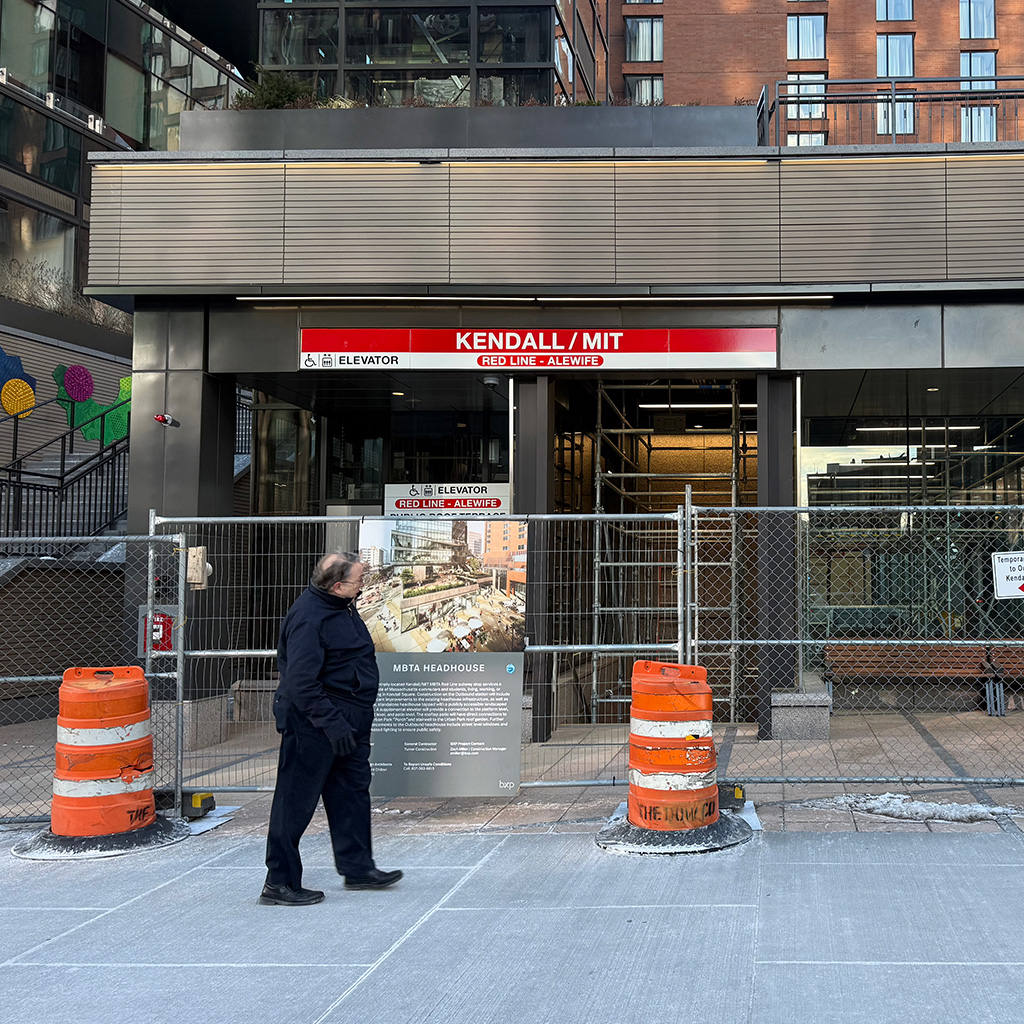 Renovated outbound Kendall/MIT headhouse reopens Monday