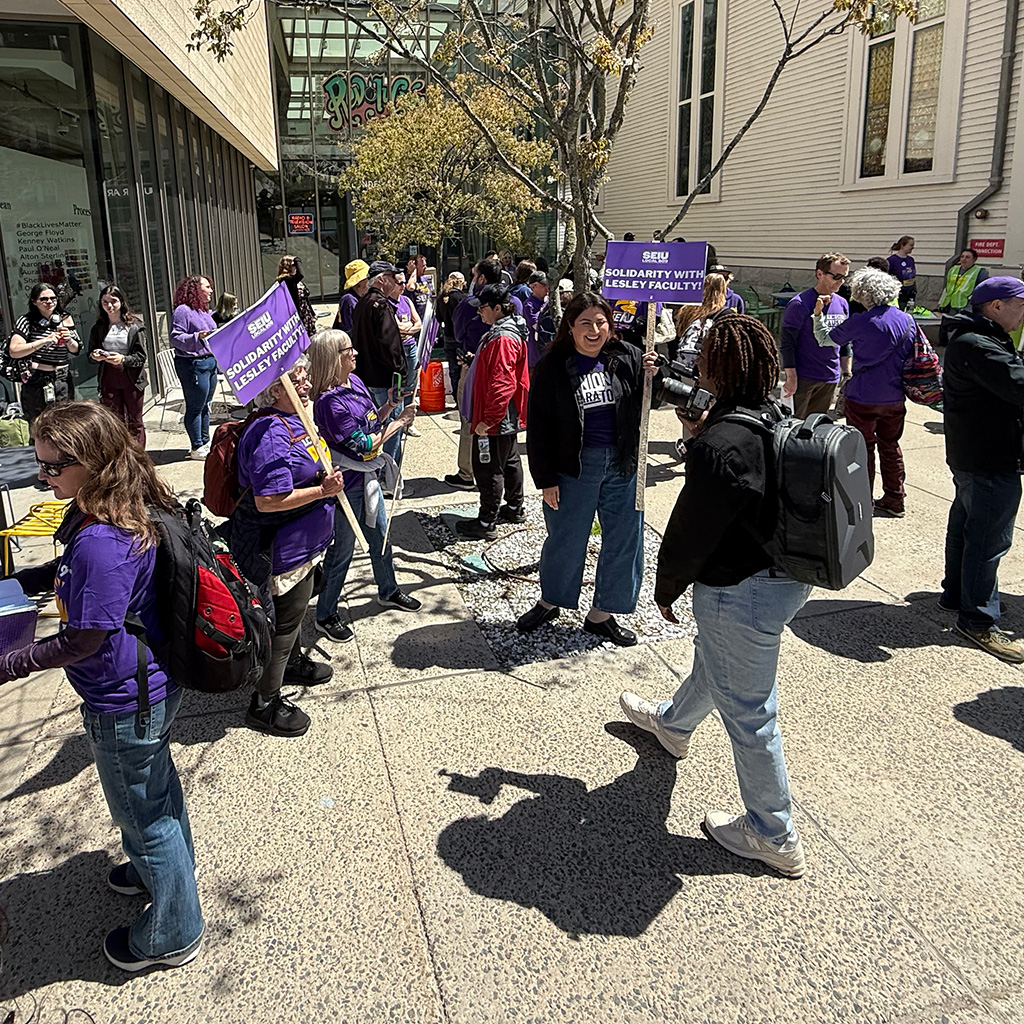 Two-day educator strike begins at Lesley University