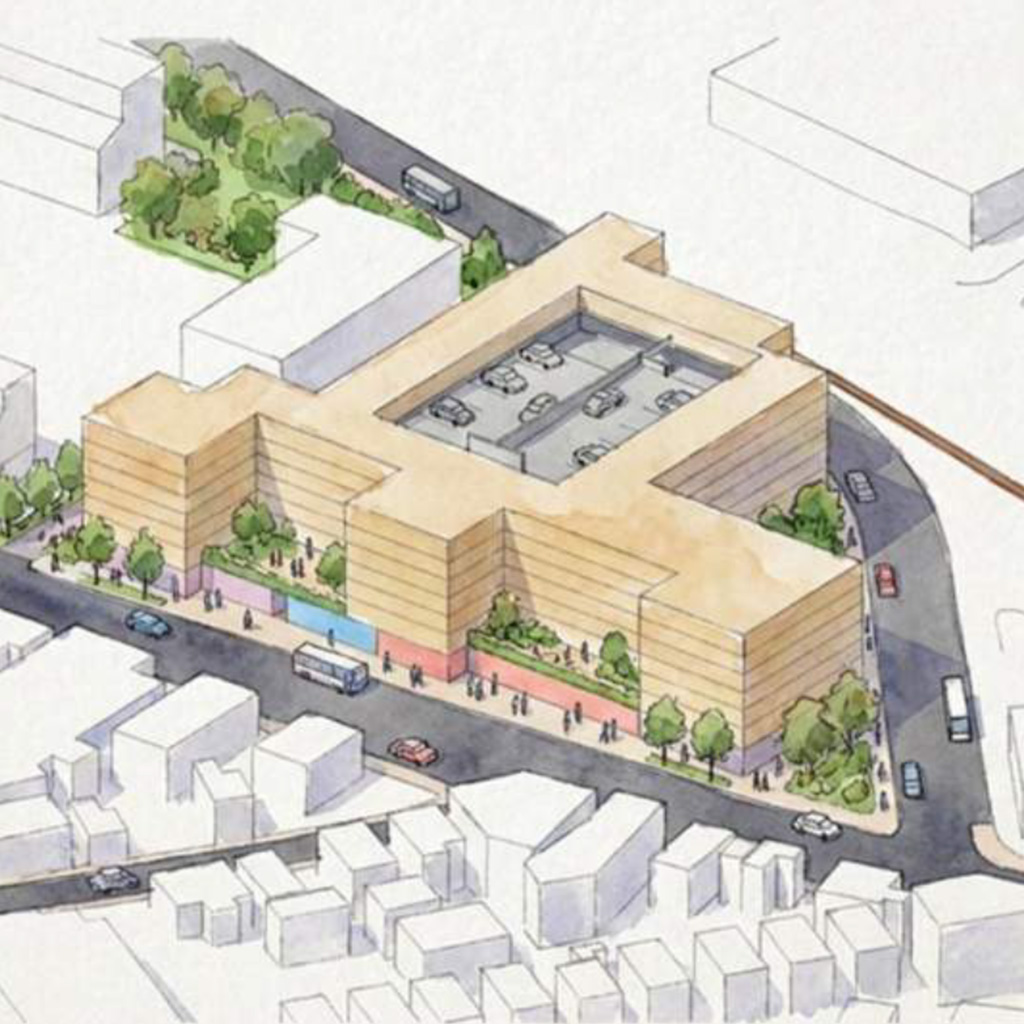 A developer’s ‘monolith’ and giant parking garage concept took an advisory group by surprise