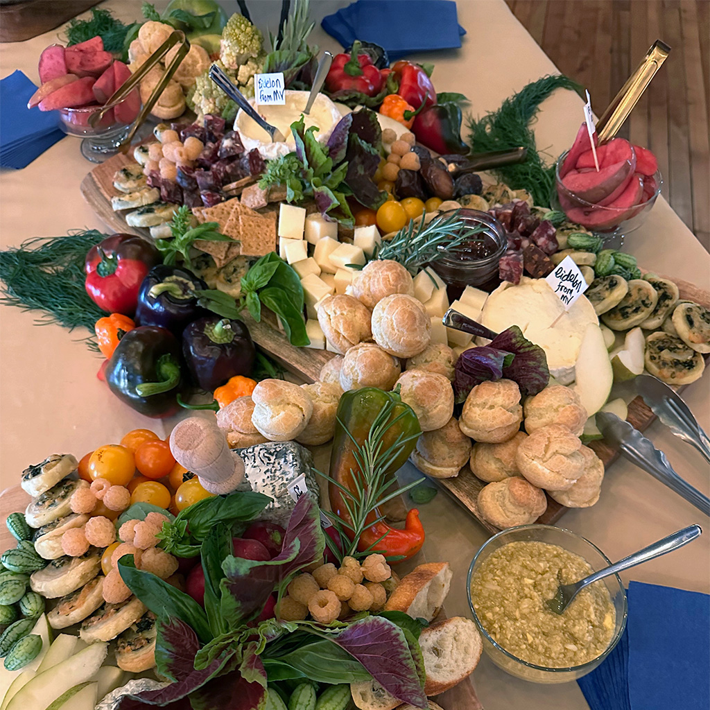 When building a cheese board, start with a river and let it spill