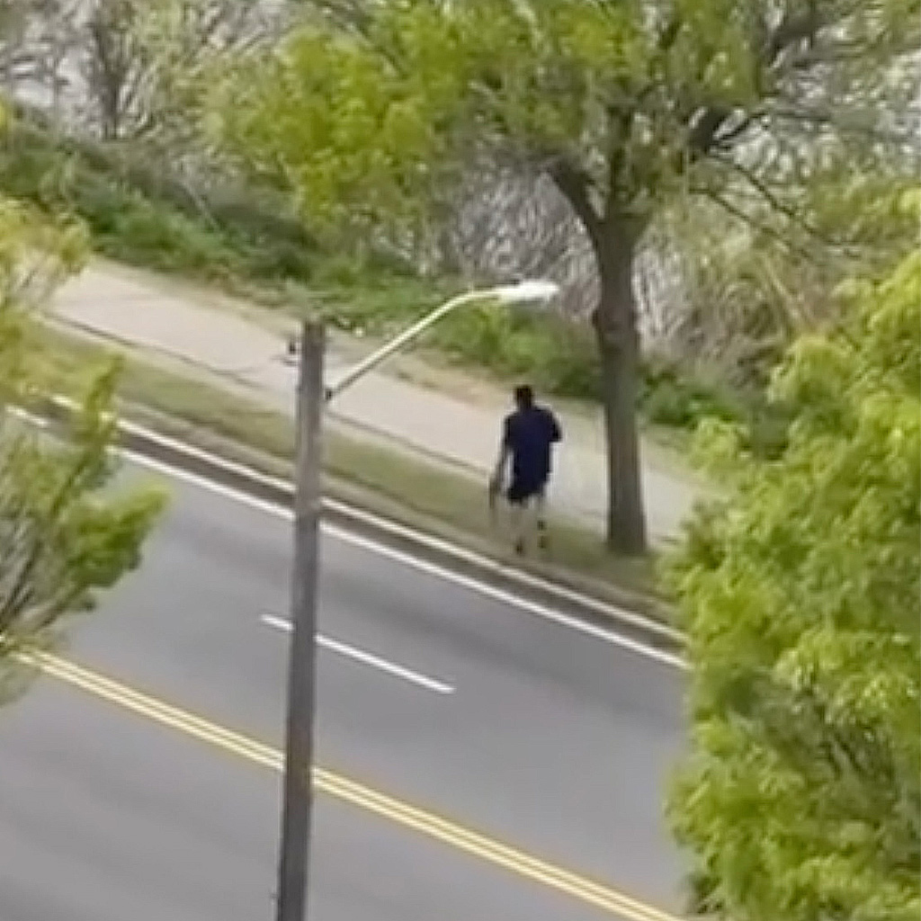 Police were hunting for shooter when he opened fire with an assault-style rifle, leaving two with critical injuries